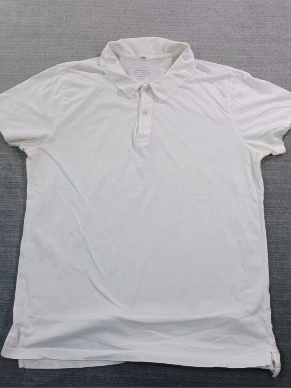 Save Khaki United Short Sleeve Supima White Polo, Size Large